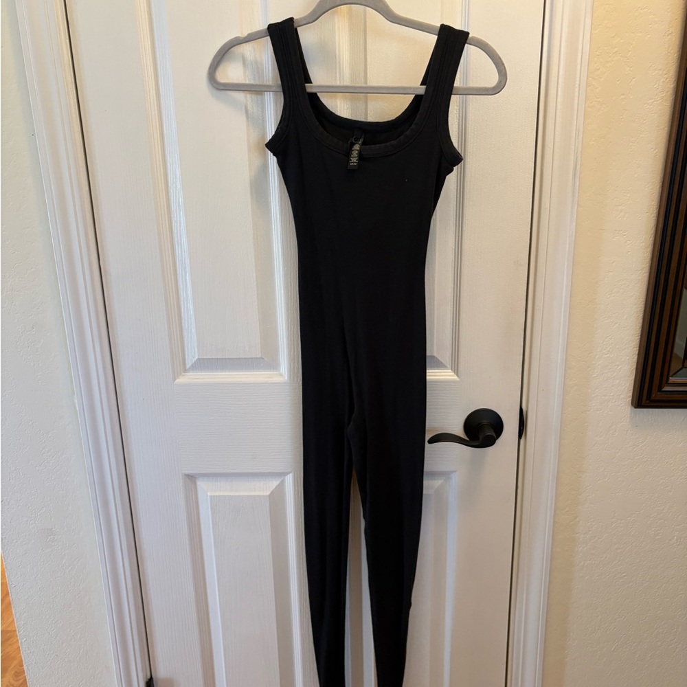 SKIMS Black Fitted Jumpsuit